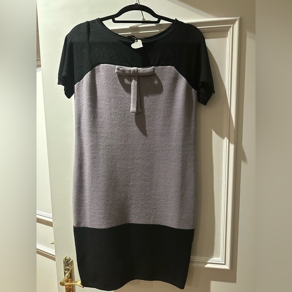 Twin-Set Dress Black/Purple size small MIDI - Picture 3 of 4